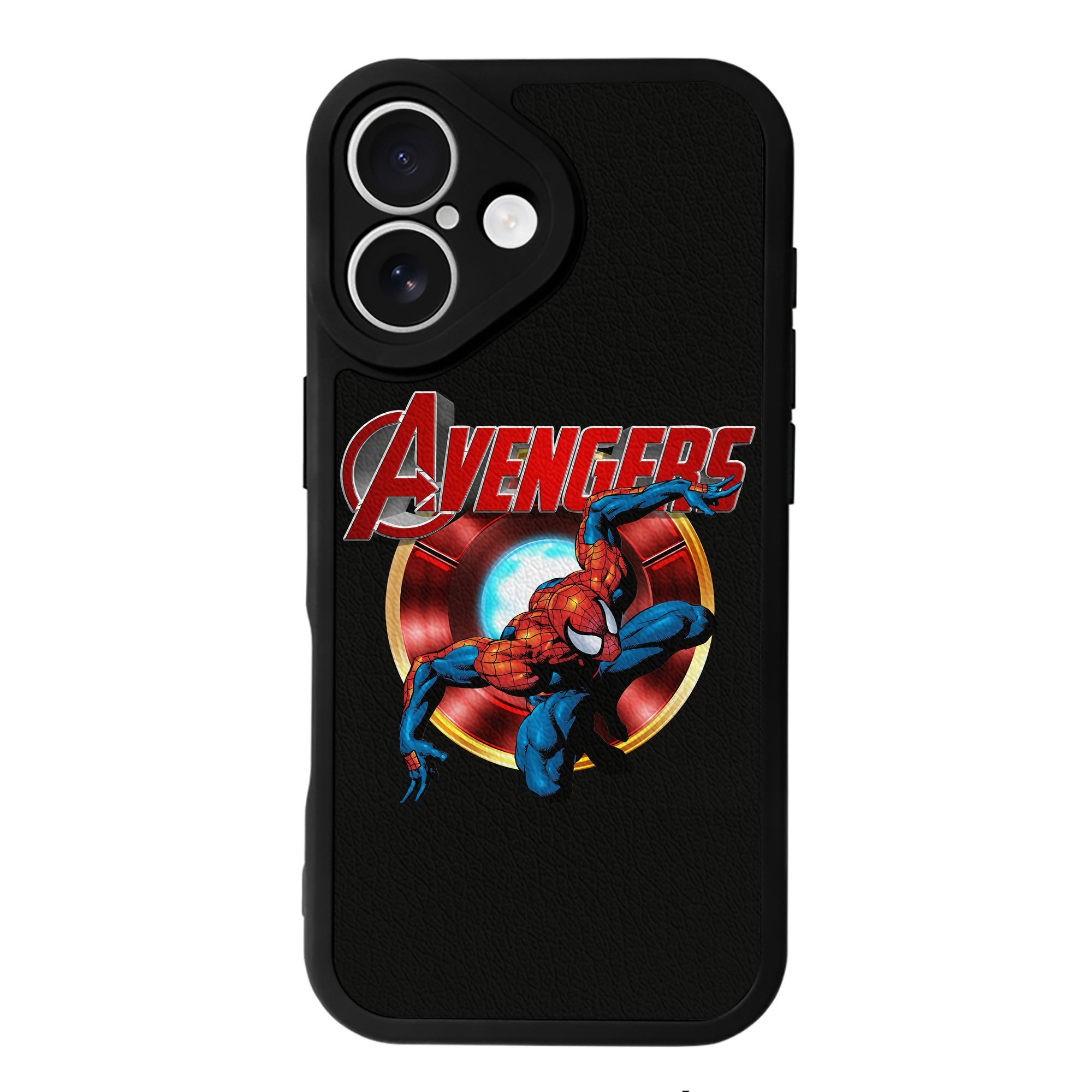 （画像用） Spider Man スパイダーマン 【iPhone 16シリーズ対応】シリコンスマホケース（レザー調） 材質：シリコン